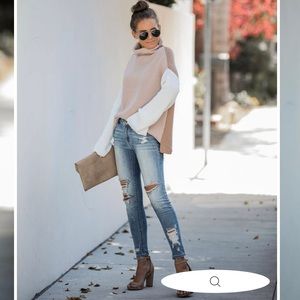 VICI-NWT Colorblock Turtleneck Sweater